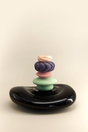 Ceramic Rock Candle Set