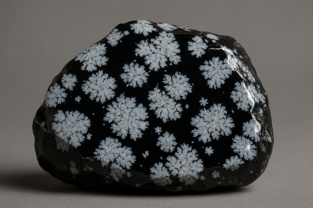 Snowflake Obsidian: a real stone with a storm inside