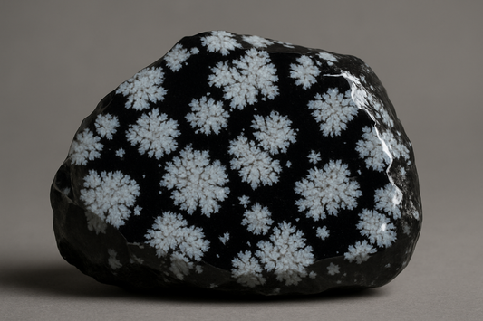 Snowflake Obsidian: a real stone with a storm inside