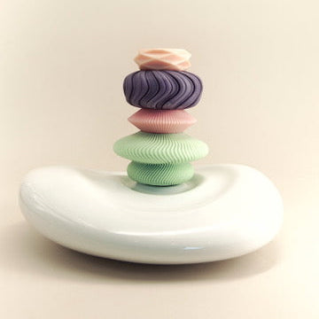 Ceramic Rock Candle Set