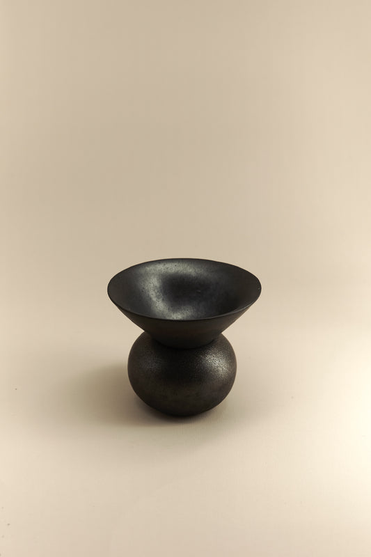 Ceramic Smudge stick Holder - Black Metalic